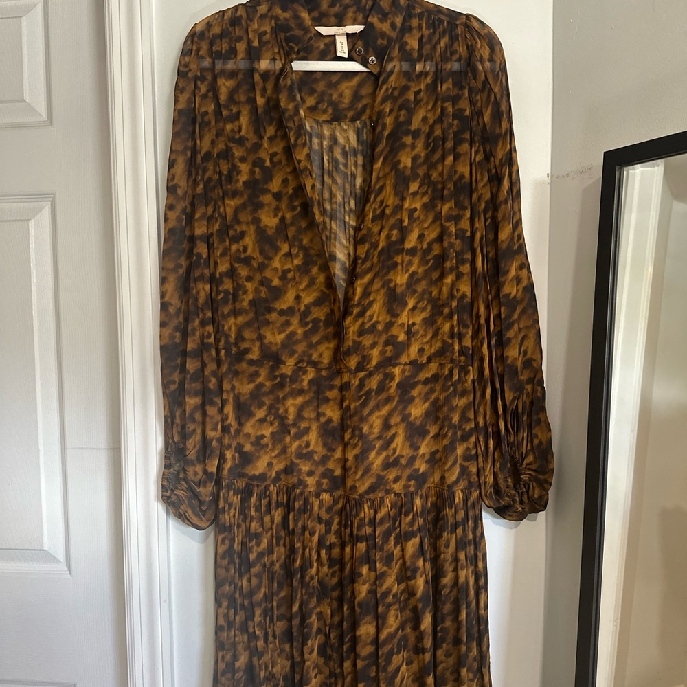 H&M Red Long Sleeve V-Neck Sundress - Picture 8 of 13